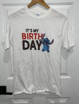 $7.49 • Buy Disney Lilo & Stitch It’s My Birthday Tee T Shirt Small S Vacation Disney World