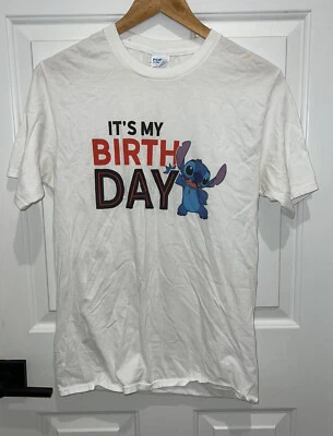 $7.49 • Buy Disney Lilo & Stitch It’s My Birthday Tee T Shirt Small S Vacation Disney World