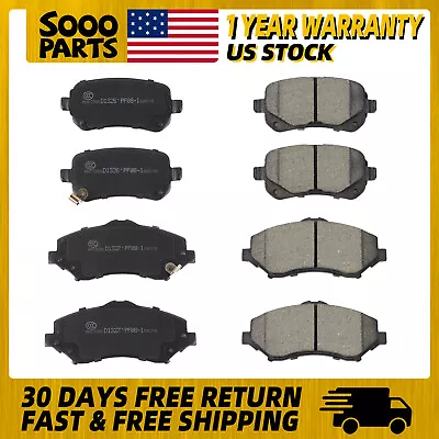 8pcs Front Rear Ceramic Brake Pads For Chrysler Town Country Dodge Grand Caravan • $38.93