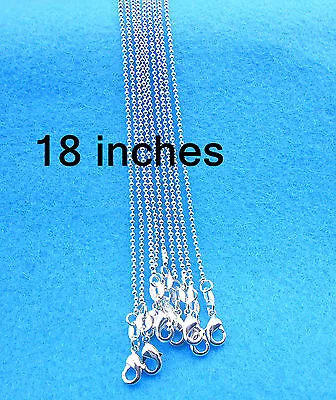 Wholesale NEW 1PCS 16-30  Jewelry 925 Silver Plated Beads Ball Chain Necklaces • £2.27