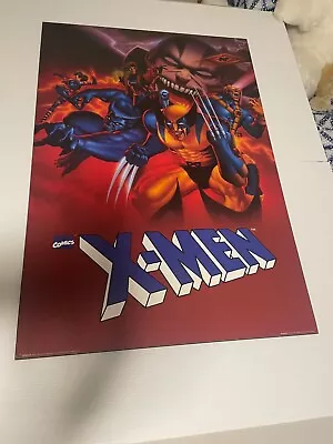 Block & Lam Rare 1996 X-men Poster Wolverine Beast Gambit Marvel Apocalypse • $99.99