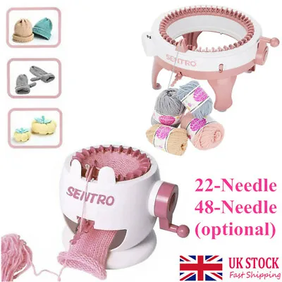 22/48 Needles Hand Knitting Machine Round Weaving Loom Kids Toy DIY Tool Kit • £46.88