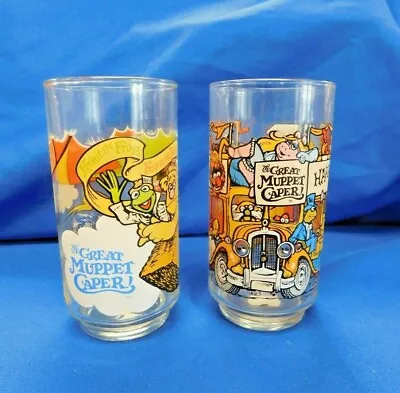 Lot Of 2 Vintage Muppets Glasses McDonalds 1981- The Great Muppet Caper • $6.99