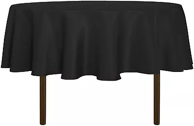 Round Tablecloth - 60 Inch - Water Resistant Spill Proof Washable Polyester Tabl • $15.04