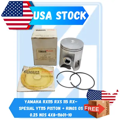 Yamaha RX115 RXS 115 RX-spesial YT115 Piston + Rings OS 0.25 NOS 4X8-11601-10 • $52.35