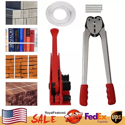 Steel Packaging Strapping Kit Strapping Tensioner Sealer Banding Tensioning Tool • $65.55