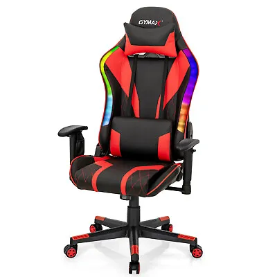 $199.49 • Buy Gymax Gaming Chair Adjustable Swivel Computer Chair W/ Dynamic LED Lights