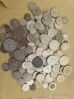 £2.99 • Buy Job Lot Of Old Holiday Change Coins Cent Arab Franc Forint Dime Shilling Sen 