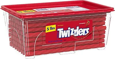 Twizzlers Twists - Strawberry Sweets Candy Sticks Fruit Treats 2.2kg Tub • £24.99