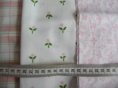 3 FQ's Vintage Laura Ashley 100% Cotton Fabric 4 Patchwork Quilting • £7.50