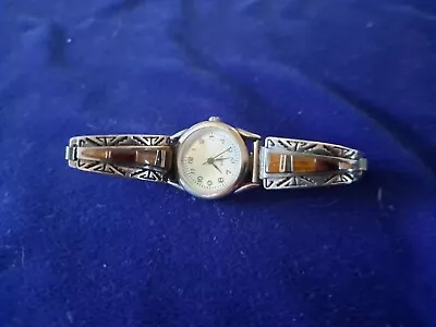 Calvin Begay Sterling Silver Tiger Eye Watch • $60