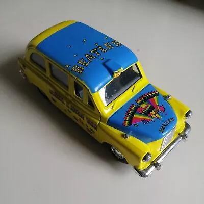 Beatles London Taxi Metal Diecast Model Taxi Magical Mystery Tour Yellow Factory • £12.95