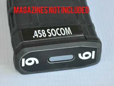 .458 SOCOM MAG STICKERS Fits MAGPUL PMAG 30 GEN M3 MAGS WHITE NUMBERS 1-6 • $11.50