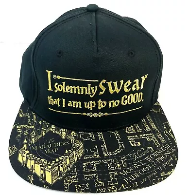 NEW Harry Potter Hat Marauder's Map Cap Snapback Black • $14.44