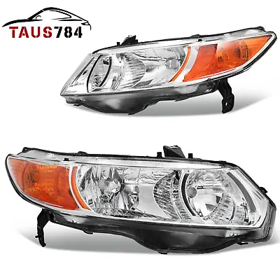 Left + Right Headlights Assembly For 2006-2011 Honda Civic Coupe 2Dr Coupe 06-11 • $88