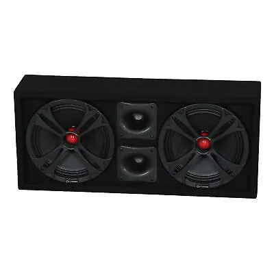 $98.99 • Buy Q Power Chuchero Dual Pre Loaded 10  Speaker Sub Box W/ 2 Tweeters (Open Box)
