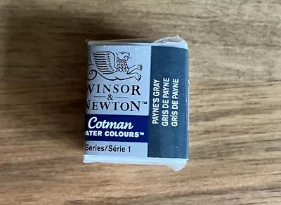 £2.25 • Buy Winsor & Newton Cotman Watercolour Paint Half Pan Payne’s Grey 465