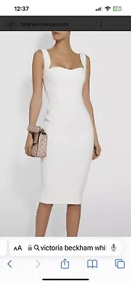 Victoria Beckham Dress US6 Cream/white Sparkly Linen • $399