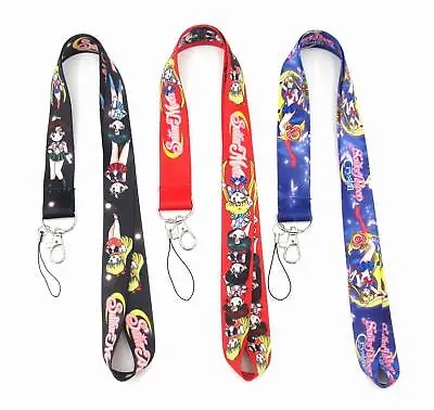 New 10 Pcs Japanese Anime Lanyard Key Chain Phone Card Badge Holder • $12.50