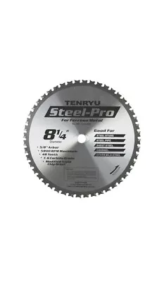 Tenryu PRF-21048BW STEEL-PRO 8-1/4-Inch Steel Cutting Carbide Tipped Saw Blade • $44.99