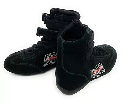 G Force Racing Gear Black Suede Midtop Shoe Sfi Size 8 • $69.80