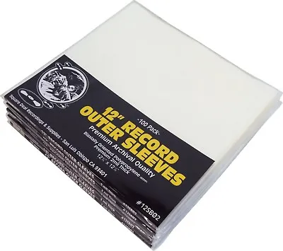 (500) 12  SUPER CLEAR 2mil Record Outer Sleeves Vinyl Bags BOPP Flush Cut 12SB02 • $64.99