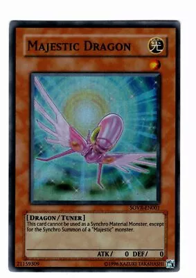 Yugioh- 1X Majestic Dragon - Super Rare - Unlimited - SOVR-EN001 - Near Mint • $2.99