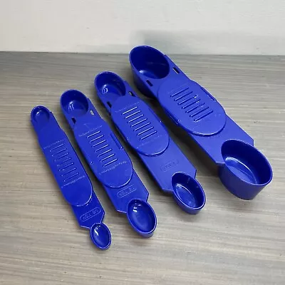 4 Vtg Weight Watchers Double Sided Leveling Measuring Spoons Blue 1/8t - 2T USA • $16.95