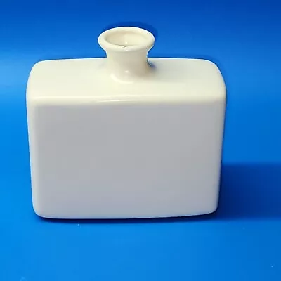 Vintage ROYAL HAEGER Pottery 244-IVORY White Rectangle Bottle Bud Vase - USA • $29.97