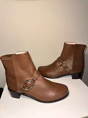 Women’s Stuart Weitzman Suzanne Brown Leather Ankle Boots Sz US 9C • $179