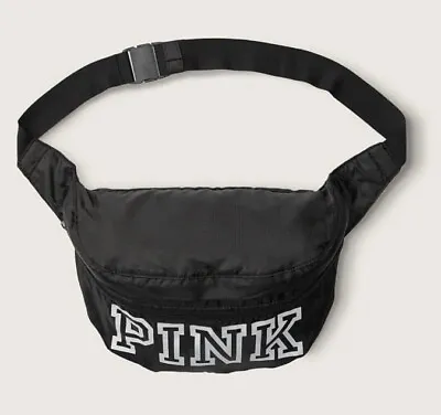 NWT Victoria's Secret PINK Convertible Backpack Fanny Pack Black & White Logo • $12