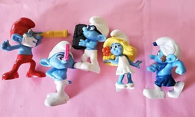 5 SMURFS McDonalds 2011 Toys -   PAPA ~ GROUCHY ~ BRAINY ~ SMURFETTE ~ GUTSY • $15