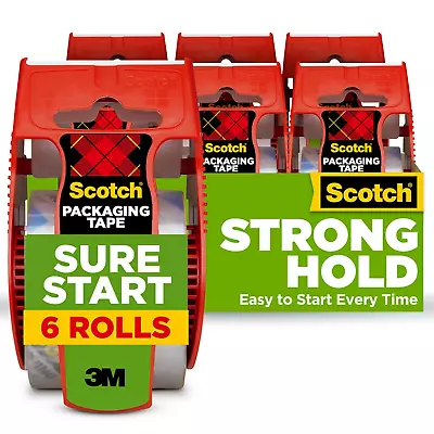 Scotch Sure Start Shipping Packaging Tape 1.88 X 22.2 Yd 6 Rolls For Packing✅ • $16.99