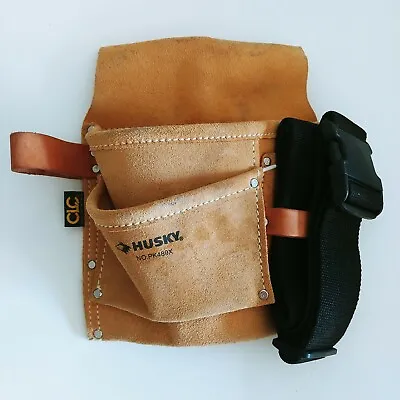 CLC Husky PK489X Pocket Tool Pouch Suede Leather Durable Carpenter Belt Bag  • $24.99