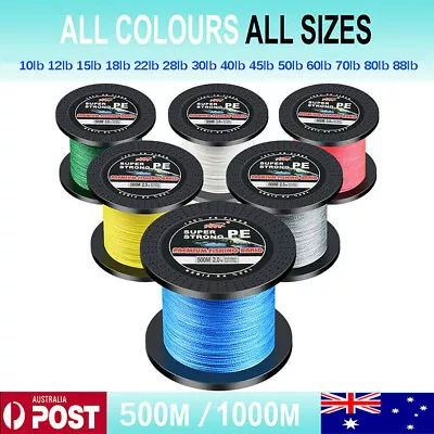 PE Braid Fishing Line 10 12 15 18 22 28 30 40 45 50 60 70lb 80lb 88lb 500m 1000m • $35.14