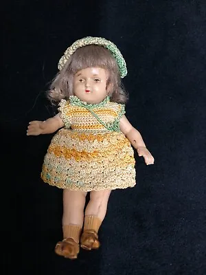 Schildkrot Or Buschow And Beck Celluloid Jointed Doll Real Hair 1920's -MINERVA • $120