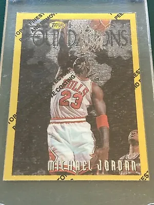 1996-97 Finest #291 Michael Jordan Foundations (GOLD) With Coating • $450