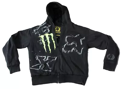 XL Y2K RARE FOX RACING Monster Energy Collaboration Ricky Carmichael Mens Hoodie • $119.99