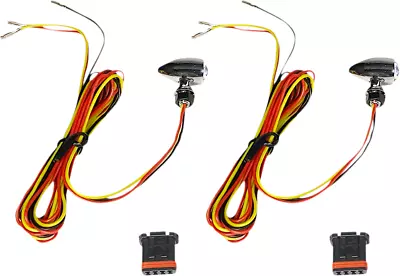 Custom Dynamics - CD-MICRO-AR-C - Micro Turn Signals - Dual - Amber/Red - Chrome • $69.95