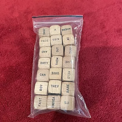 Vintage 1971 Scrabble Sentence Cube Game 21 Wooden Cubes - Excellent Played Once • $7.99