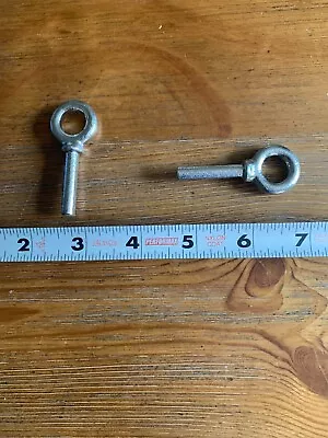 Chicago  Galvanized   Blank Shouldered Eye Bolt 1/4  X 2 1/4 L Lot Of 2  C6 • $18.95