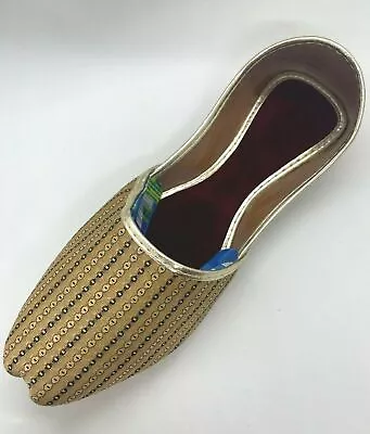 Indian Mens Handmade Mojari Khussa Jutti Shoe For Wide Feet Sizes UK- 78910 • £14.99