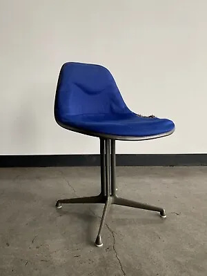 Eames La Fonda Side Chair By Alexander Girard For Herman Miller Blue Gunmetal • $795