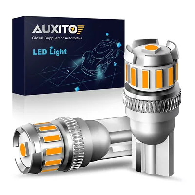 2x AUXITO T10 168 2825 194 LED License Plate Side Marker Light Bulb Canbus Amber • $9.99