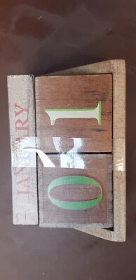 £2 • Buy Perpetual Calendar Wooden