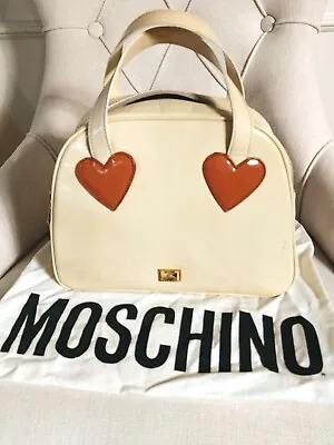 Authentic Rare Vintage 1980s Moschino Redwall  Hearts  - Small Handbag • $749.99
