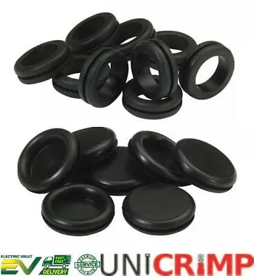 Blanking + Wiring Grommets - Rubber Open + Closed Grommet - Blind Cable Hole • £0.99