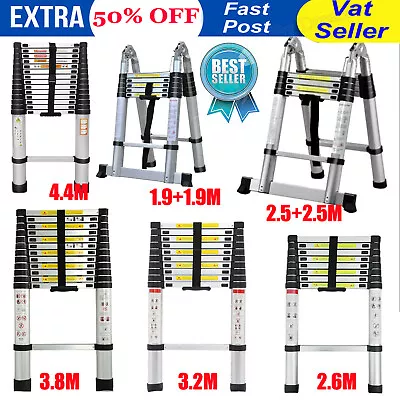 Telescopic Extension Ladder Aluminum Folding Step Multi-Use Non-Slip New Design • $64.80