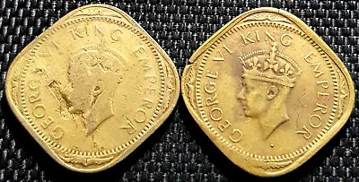 AD1943 India 2 Anna Coin Rare 2pcs (plus FREE 1 Coin) #27411 • $21
