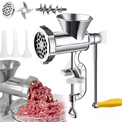 VEVOR Manual Meat Grinder Heavy Duty Cast Iron Meat Grinder & Steel Table Clamp • £20.39